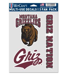 Wincraft Inc. Pepline Div Wincraft Montana Grizzlies Multi Use 3 Fan Pack 12692320UM