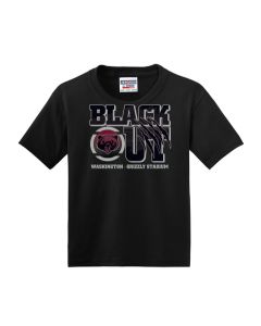 Black Out Montana Grizzlies 2025 Youth S/S Tee 29BBO25