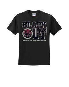 Black Out Montana Grizzlies 2025 Adult S/S Tee 29MBO25
