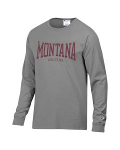 Champion University of Montana Grizzlies Garment Dyed L/S Tee CD20CUM6485