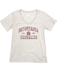 Blue 84 University of Montana Grizzlies Women's V-Neck S/S Tee JTRVUM24