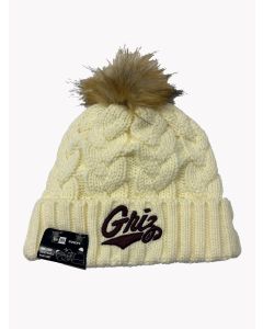 New Era Cap Company New Era University of Montana Fur Pom Knit NEFURUM25-IVORY-OSFM