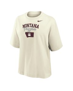 Nike University of Montana Grizzlies Women's Boxy S/S Tee W11660UM2544