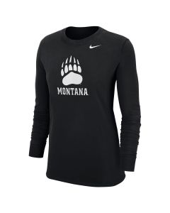 Nike University of Montana Grizzlies Women's Cotton L/S Tee W12103UM3645